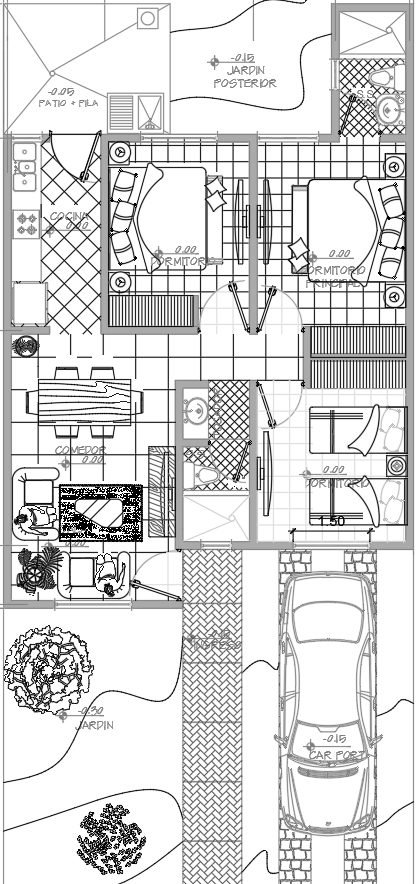 Planos de casa 22 de 8.00 × 11.801 m
