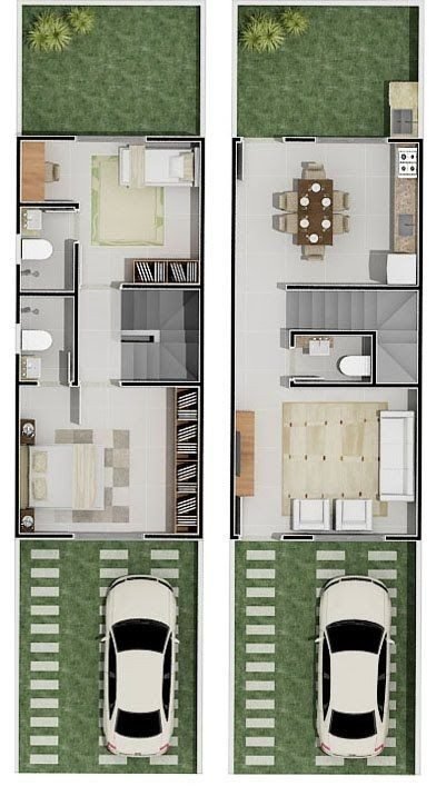 Planos de casa 42 de 4.41 × 9.50 m