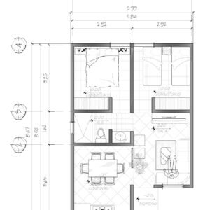 Planta amueblada de la casa 2